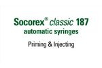 Socorex classic 187 automatic syringes: Priming and Injecting - Video