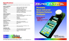 Zeltex - Model ZX-101XL - Portable Octane/Cetane Analyzer Specification  - Brochure