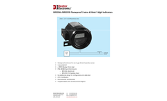 Flameproof - Model 4-20mA - Field Mounting Loop Powered Indicators Brochure