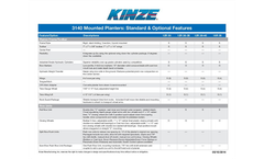 Kinze - Model 5700 - Three Section Front Fold Planter -  Specifications Brochure