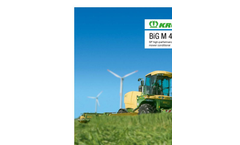 Krone - Model BiG M 420 - High-Performance Mower Conditioner - Brochure