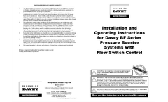 BF Series Owners Manual- Brochure