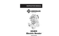Greenlee - Model 854 - Electric Conduit Bender - Brochure