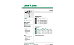ain Bird - Model L20VH - 1/2" (13mm) Full Circle Brass Impact Sprinkler Brochure