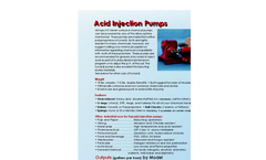 Inject-O-Meter - Acid Injection Pump - Brochure