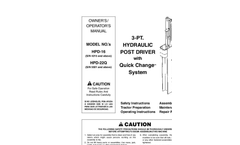  	Worksaver - Model HPD-16/22Q/26Q SHC - Hydraulic Adjust 3-pt Hydraulic Post Drivers PARENT 	 Manual