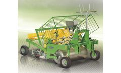 Hortech - Model DUE -MATIC - Tractor Pulled Manual Transplanting Machine