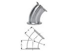 Adamant Valves - Model Sanitary Fittings - Sanitary Clamp Elbows for Pipeline Systems