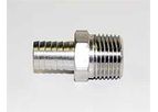 Adamant Valves - Model Sanitary Fittings - 1/2'' MPT to 1/2'' Barb - Stainless