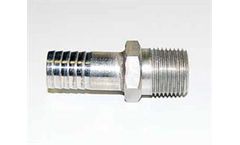 Adamant Valves - Model Sanitary Fittings - 3/8'' MPT to 1/2'' Barb - Stainless