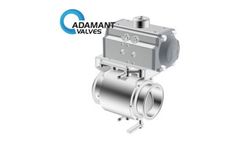 Adamant - Model AV-1MD-D07.3 - Sanitary Titanium Mix Proof Butterfly Valve