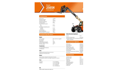 JLG - Model 2505H - Telehandler - Technical Datasheet