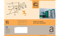 Heat recovery continuous grain dryer