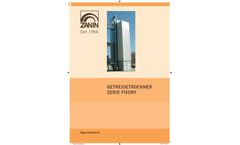 Traditional continuous grain dryer equipped with loading/unloading elevators