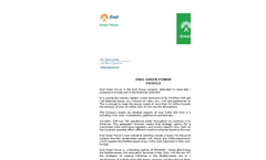 Enel Green Power SpA Company Profile Brochure