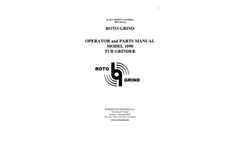 Roto Grind - Model 1090 - Grinder - Manual