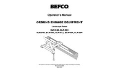 Befco - Model 16-65 HP (12-48 KW) - Standard Duty Landscape Rake Manual