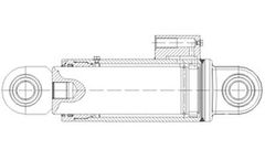 Strautmann Hydraulik - Model Series HZE4 - Single Acting Hydraulic Cylinders for Scissor Lifts 200 Bar