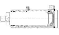 Strautmann Hydraulik - Model HZE3 Series - Single-Action Hydraulic Cylinder for Scissor Lifts 250 Bar