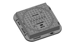 DomCast - Model 401.040 - Manhole Raised Square Frame with Circular Cover