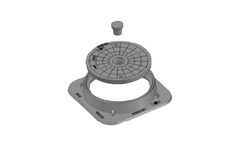 DomCast - Model 402.010 - Manhole Square Frame, Circular Solid Cover with Plug for Valve Chamber