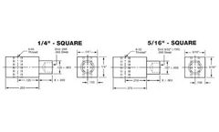 RAF - Model 7228-A-AL - 0.25 INCH Aluminum Square Chassis Fastener