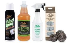 Fuller - Model 628-975-19868-626-FB - 2X Power Fulsol + Fulsol Degreaser Spray + Fuller Spray Bottle + Stainless Steel Scrubbers