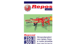 Repossi - Model 90/5 - Front-Mounted Side Delivery Rakes Hay Machine - Brochure