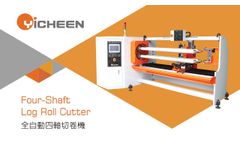 Automatic Log Roll Cutting Machine|Four-Shaft Log Roll Cutter - Yicheen - Video