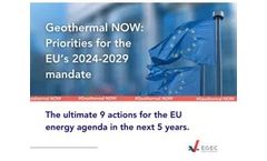 Geothermal NOW: Priorities for the EU’s 2024-2029 mandate
