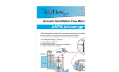 ASL-AQFlow - Model ASFM Advantage - Acoustic Scintillation Flow Meter - Brochure