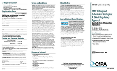 CMC Writing and Submission Strategies: A Global Regulatory Approach- Brochure