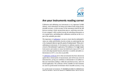 Are Your Instruments Reading Correctly? Brochure