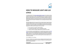 How To Measure Light And Lux Levels Brochure