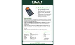 Sinar BeanPro 6070 Coffee Moisture Analyser - Datasheet