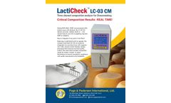 Page Pedersen - Model LactiCheck LC-03/CM - Three Channel Composition Analyzer for Cheesemaking - Brochure