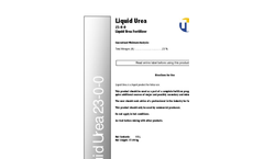 Urea - Model 23-0-0 - Bulk Fertigation Liquid Fertilizer Brochure