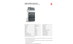 HSM - Model V-Press 605 ECO - Vertical Baling Presses - Double Door With Handwheel Door Lock - Datasheet