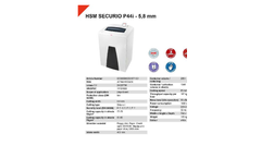 HSM SECURIO P44i - 5,8 mm Document Shredder - Datasheet