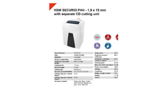 HSM SECURIO P44i - 1,9 x 15 mm With Separate CD Cutting Unit Document Shredder - Datasheet