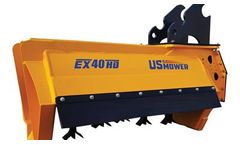 US Mower - Model EX40HD - Excavator Flail Brush Mower