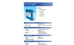 Hansford - Model HS-183T - Triaxial Accelerometer with Temp Output  - Brochure