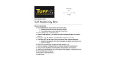 Tuff - Model MP - Cattle Maternity Pen Setup - Instructions Manual