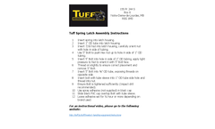 Tuff - Spring Latch Assembly - Instructions Manual