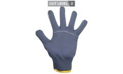 Saboo - Model SA-48 - Grey Polyamide With Kevlar Plating Knitted Gloves