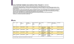 Ferruzza - Model MU Series - Dual Purpose Tandem Axle Agricultural Trailer - Brochure
