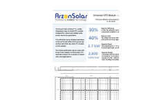 Arzon Solar - Model uModule - Universal CPV Module Datasheet