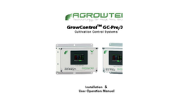 GrowControl - Model GCX - Cultivation Control System - Manual