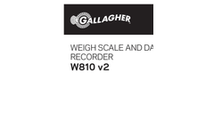 Gallagher - Model W810 - Weigh Scale & Data Recorder Brochure