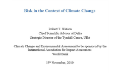 The State of Climate Science, The Role of Impact Assessment